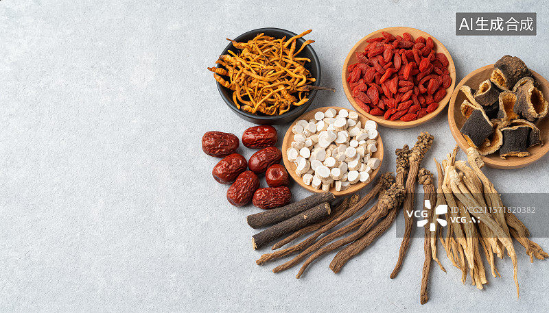 【AI数字艺术】虫草花图片素材