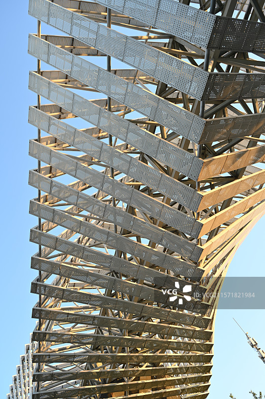 中关村软件园百度大厦扭曲的建筑图片素材