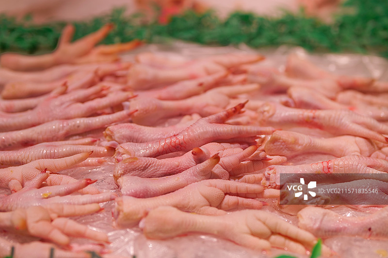 冷冻家禽鸡爪凤爪冻货图片素材