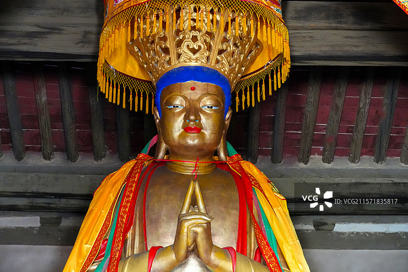 山西省吕梁市柳林县，香严寺毗卢殿图片素材