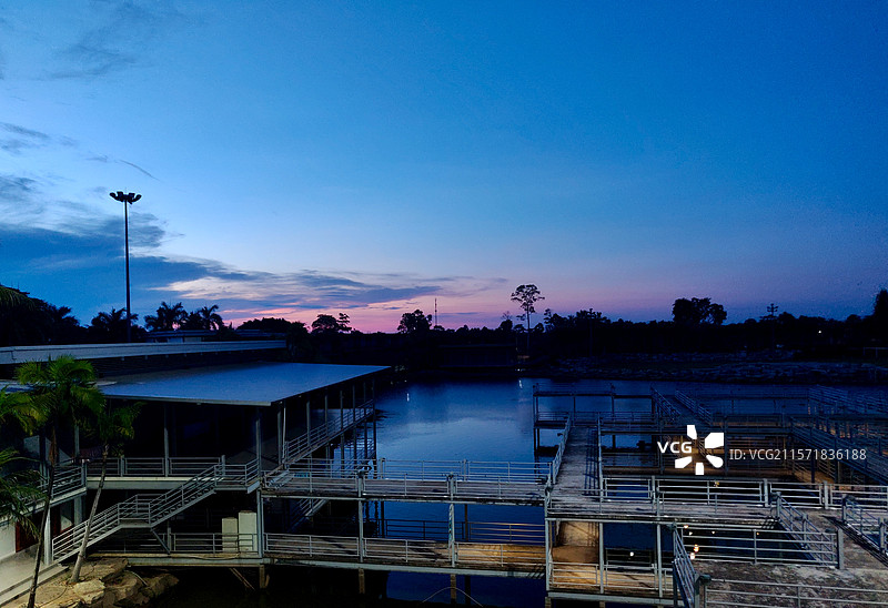 芭提雅东芭乐园日落晚霞图片素材