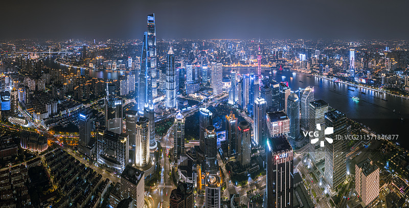 上海城市建筑夜景风光图片素材
