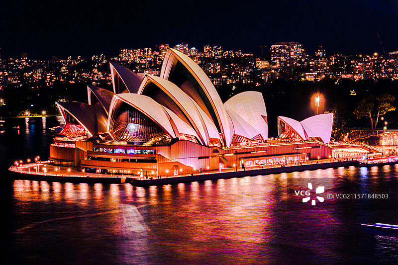 Vivid Sydney 中的悉尼歌剧院图片素材