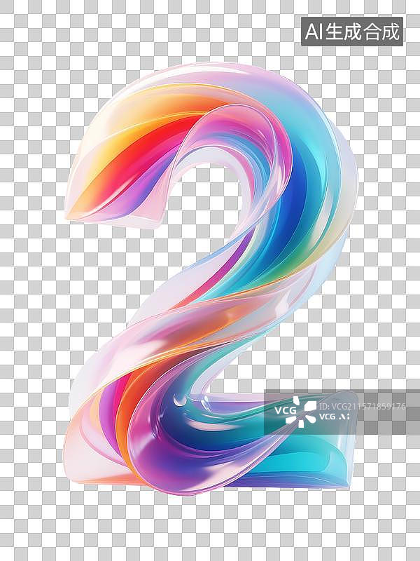 【AI数字艺术】流光溢彩炫酷数字艺术字设计图片素材