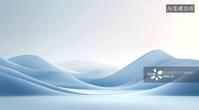 【AI数字艺术】雪地波浪景观图片素材