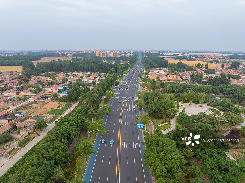 航拍东营广饶孙武湖图片素材