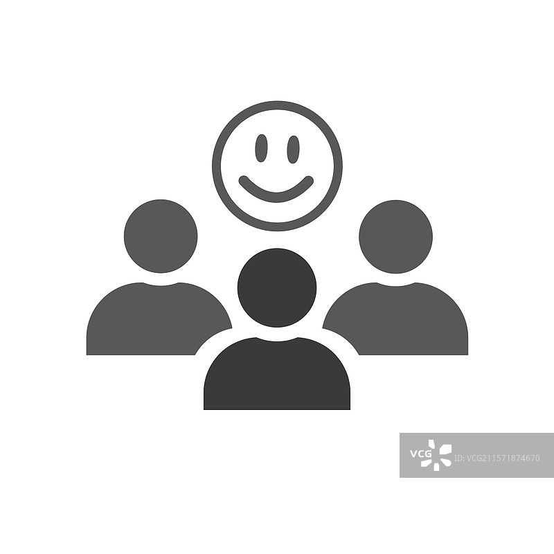 一群人和一个微笑的面孔图片素材