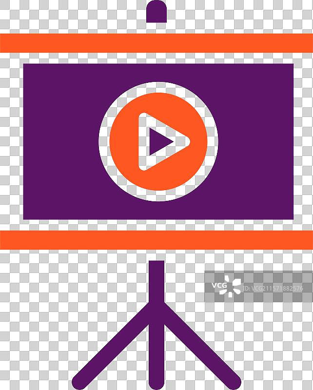 投影幕布图标设计图片素材