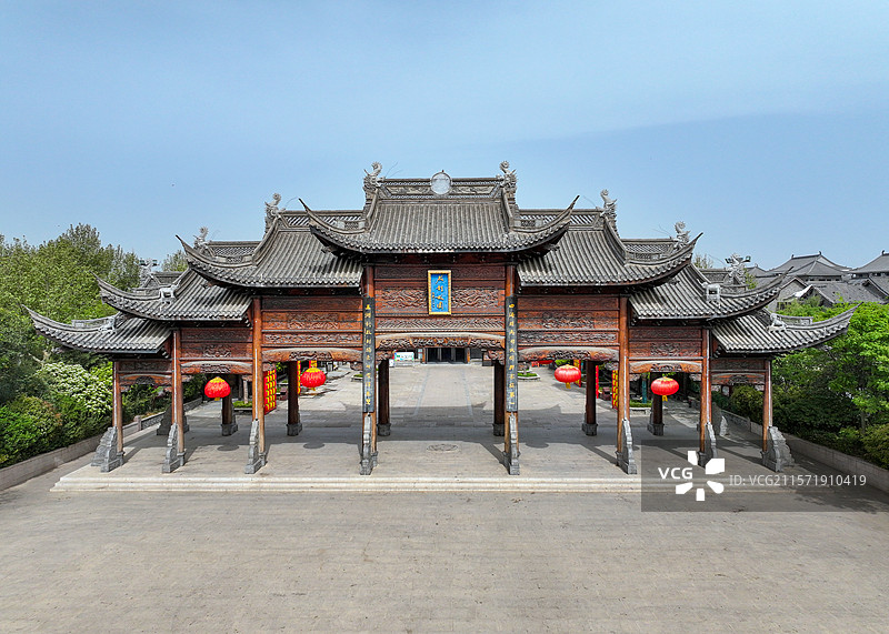 河南省开封市朱仙镇启封故园航拍图片素材