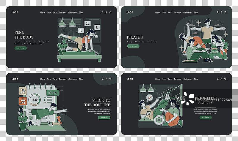 普拉提平板图片素材