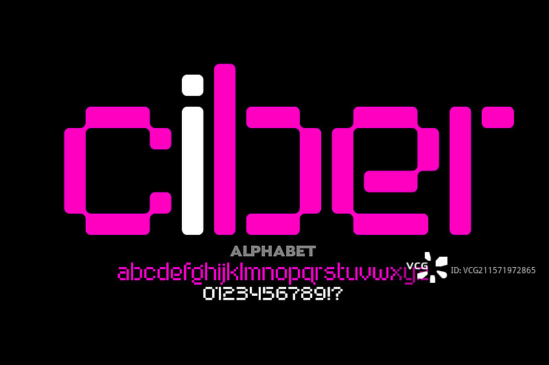 网络数字风格字体设计字母图片素材