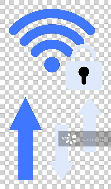 无线通信与安全连接图片素材
