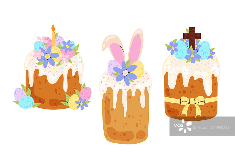 复活节蛋糕假日糕点基督教节日图片素材