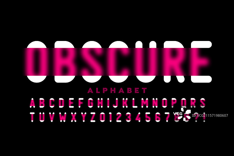 模糊风格的字体排版设计图片素材