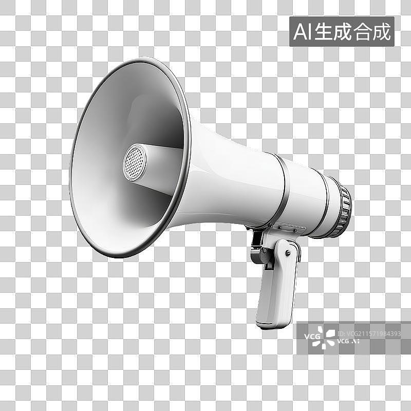 【AI数字艺术】白色手持扩音器图片素材
