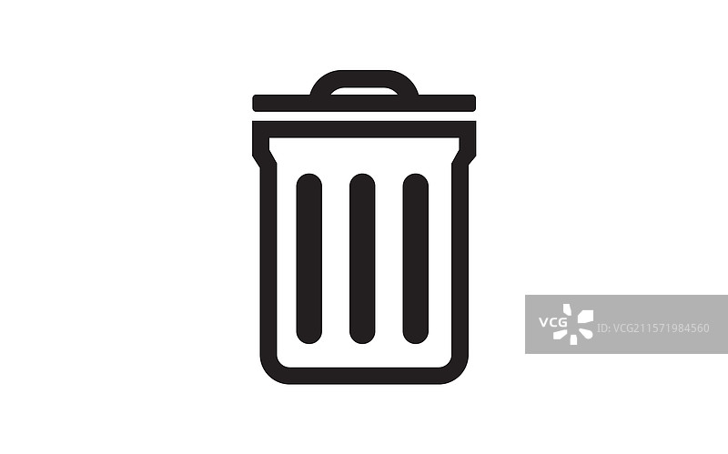 垃圾桶孤立图标 垃圾桶标志图标图片素材