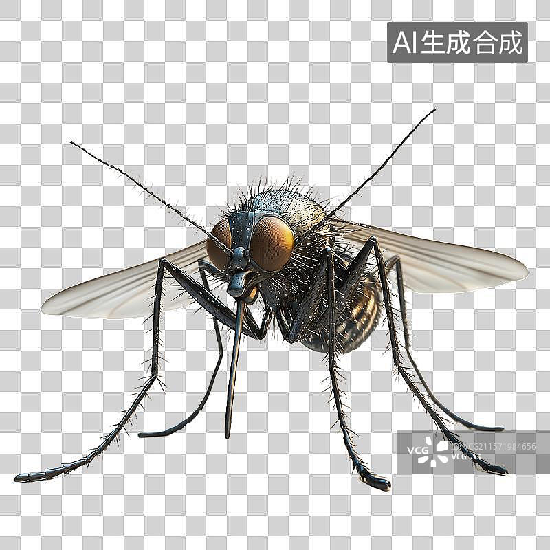 【AI数字艺术】一只苍蝇的特写图片素材