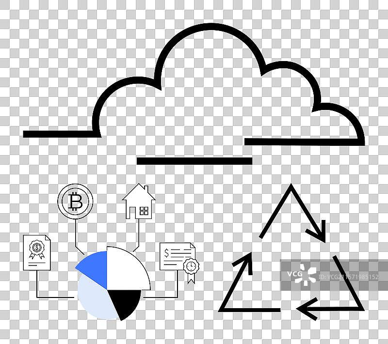 云计算加密货币和图片素材
