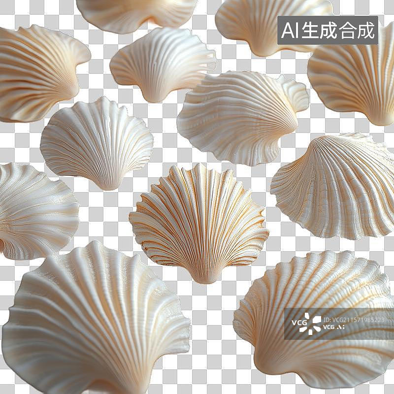 【AI数字艺术】贝壳的排列展示图片素材