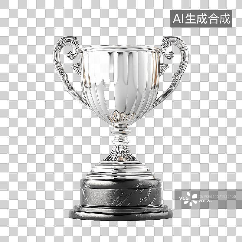 【AI数字艺术】银色奖杯图片素材