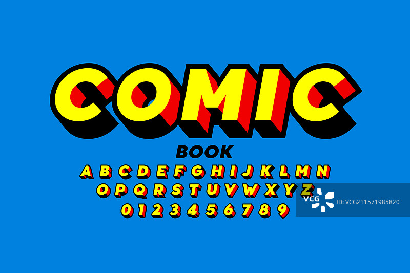 超级英雄漫画风格字体设计图片素材