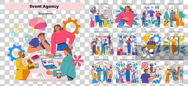 活动代理机构平面图图片素材