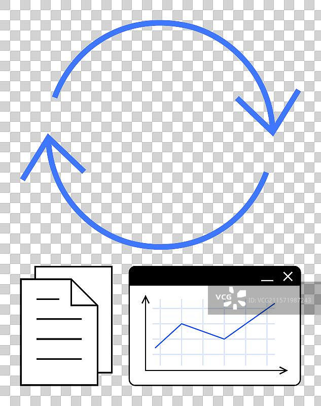 数据更新过程以圆形表示图片素材