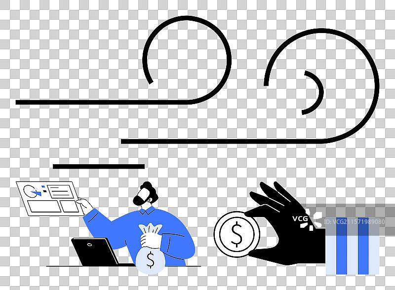 高效的财务管理突出显示图片素材