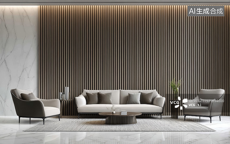 【AI数字艺术】现代简约客厅设计图片素材