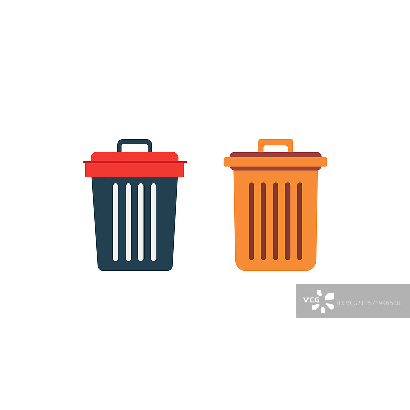 清洁垃圾桶图标图片素材