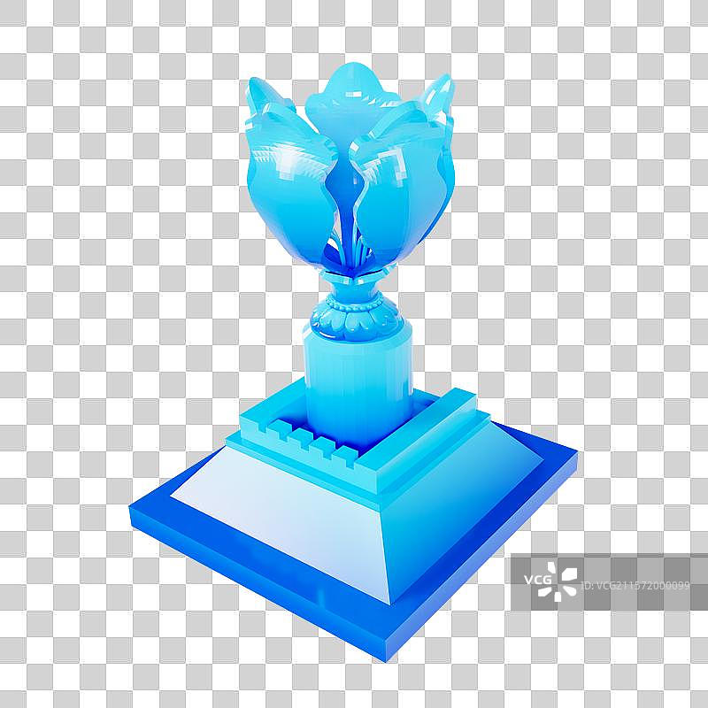 3D渲染的香港地标建筑香港金紫荆广场元素图片素材