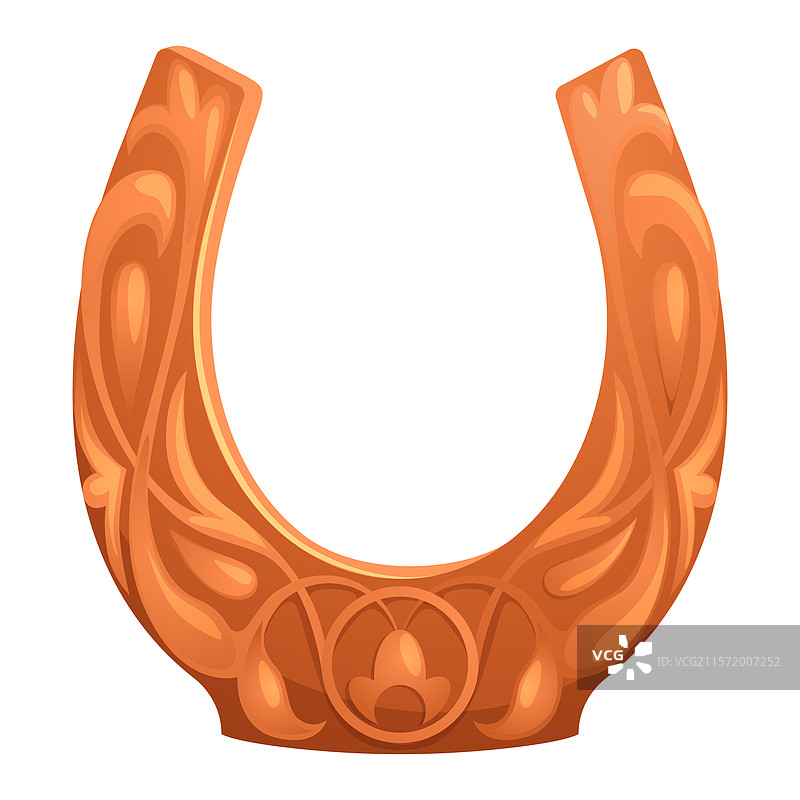 马蹄铁象征好运 铜制马蹄铁图片素材