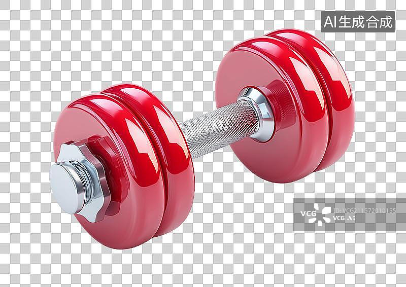 【AI数字艺术】【免抠png素材】3D卡通金属哑铃图片素材