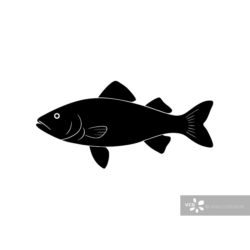 红色鼓的剪影艺术，黑色红鼓鱼图片素材