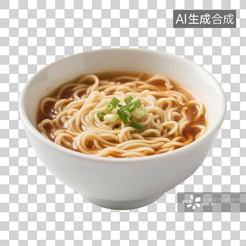【AI数字艺术】一碗挂面特写，面条，素面，清汤面条，中国传统美食免抠元素图片素材