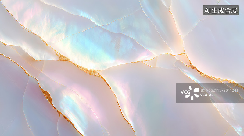 【AI数字艺术】彩虹珍珠贝母肌理纹理抽象背景图片素材