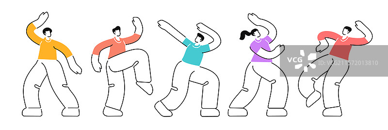 一群人跳舞庆祝舞者图片素材