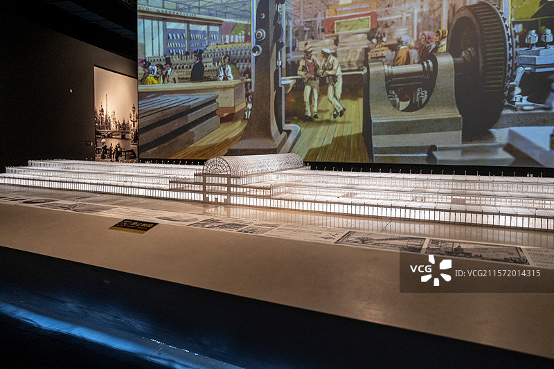 上海世博会博物馆，1851年英国伦敦世博会水晶宫模型图片素材