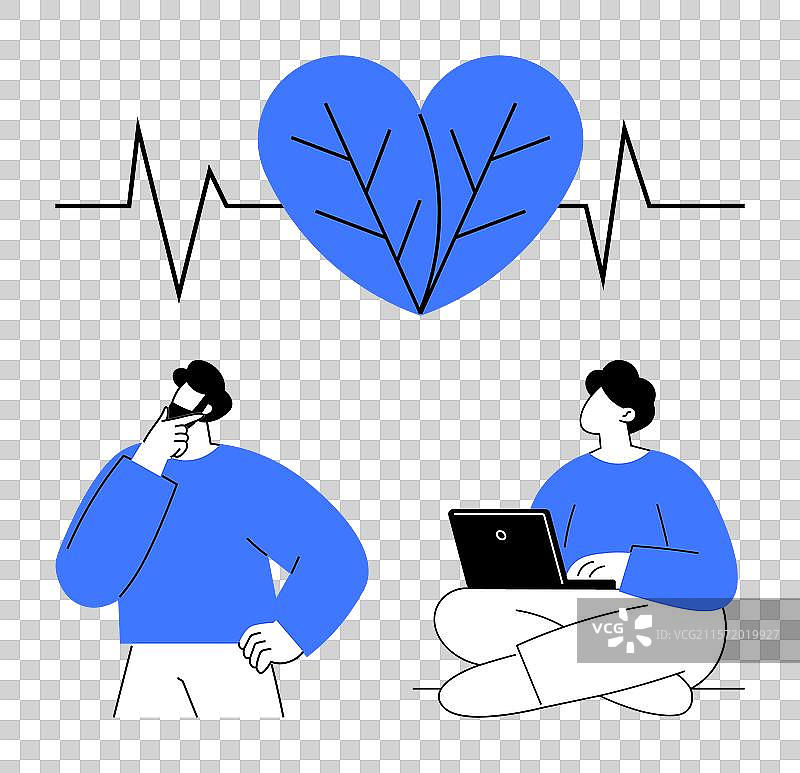 健康与可持续发展的概念与心跳图片素材