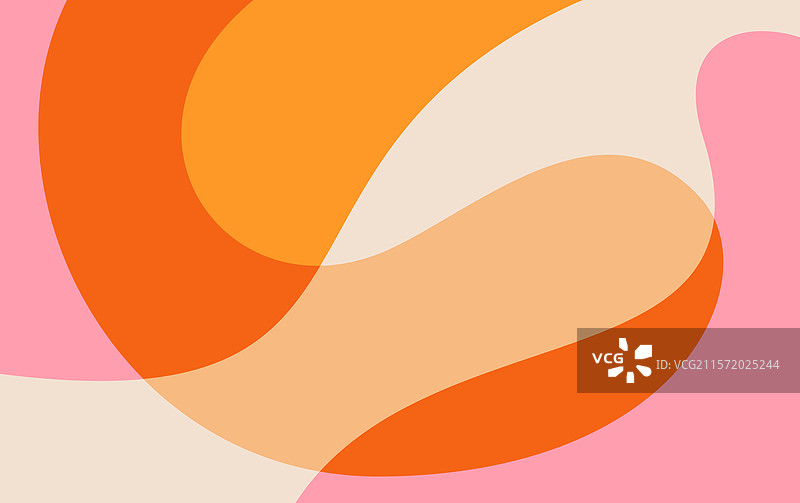 夏季抽象背景，橙色和粉色流动效果图片素材