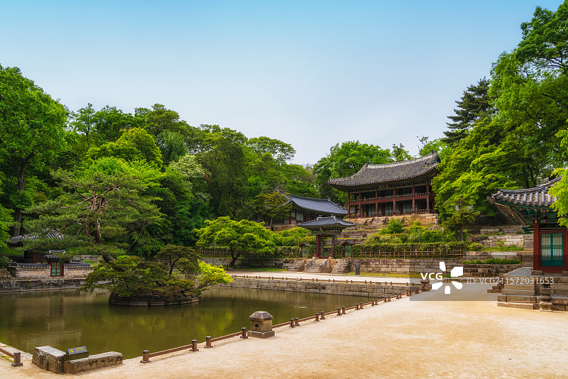 昌德宫后苑（창덕궁 후원）‌Changdeokgung Palace，秘苑，禁苑，芙蓉池，宙合楼图片素材