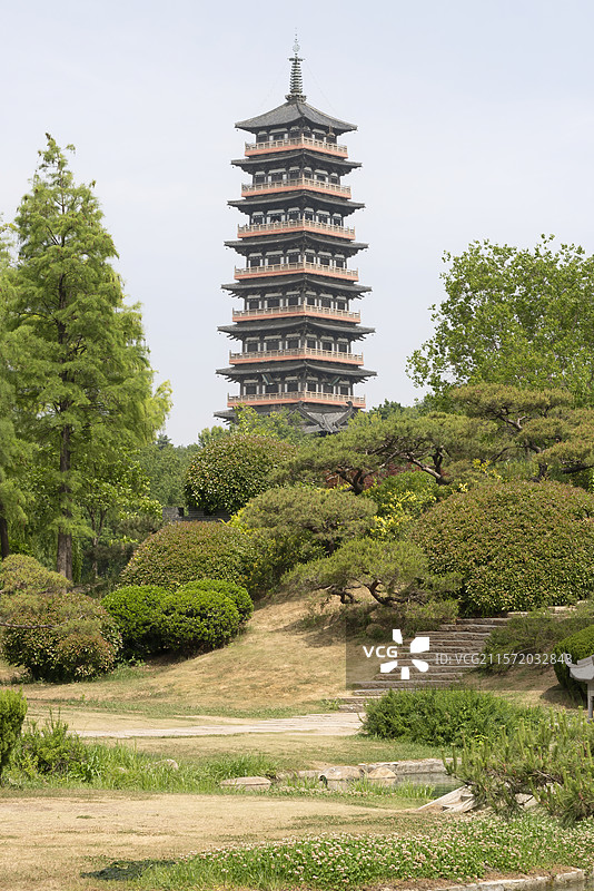 扬州瘦西湖大明寺栖灵塔图片素材