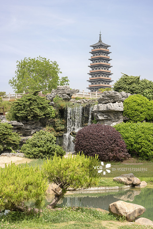 扬州瘦西湖大明寺栖灵塔图片素材