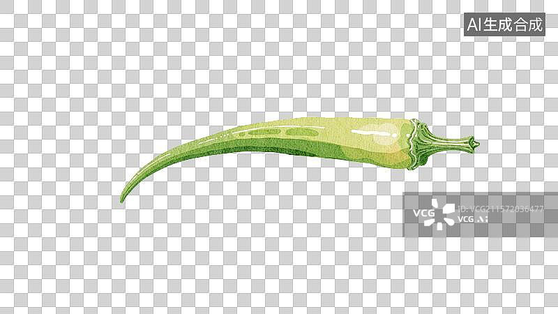 【AI数字艺术】秋葵免抠插画素材图片素材