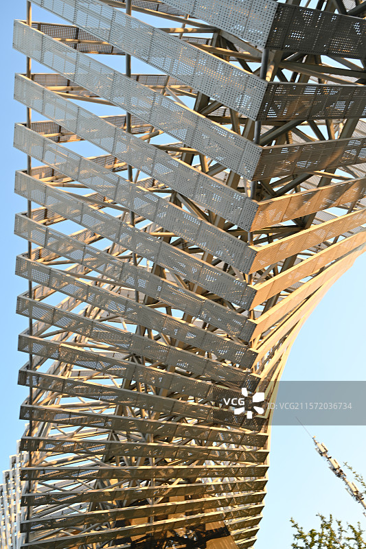 中关村软件园百度大厦扭曲的建筑图片素材