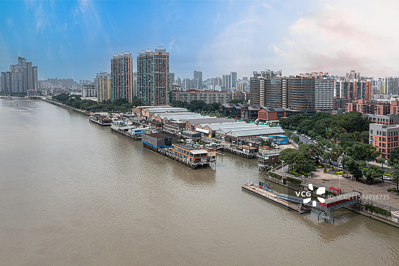 航拍广州太古仓码头图片素材
