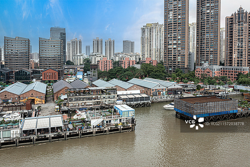 航拍广州太古仓码头图片素材