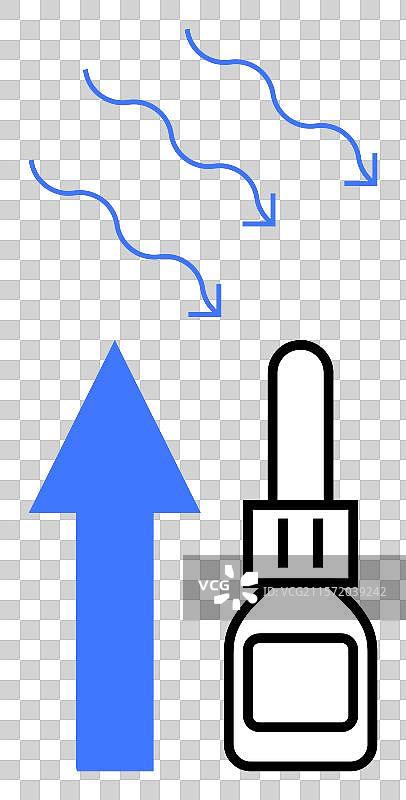 通过鼻喷雾剂引导的气流以达到有效效果图片素材