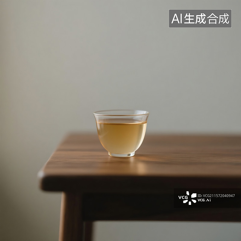 【AI数字艺术】一杯清茶，高清特写图片素材