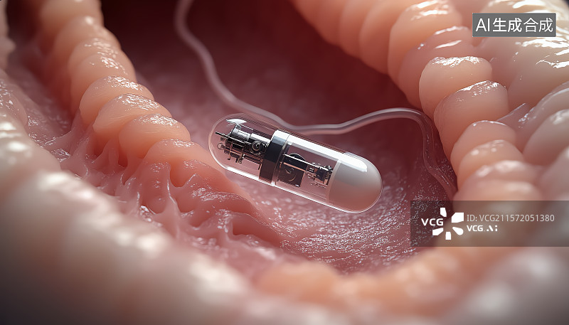 【AI数字艺术】靶向药物 纳米机器人 胶囊机器人图片素材